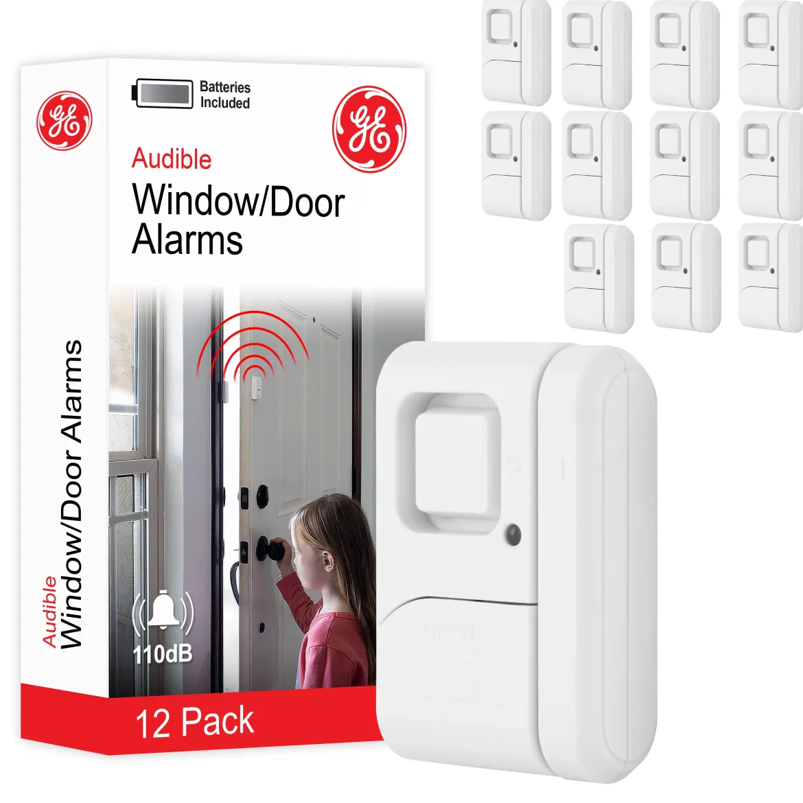 UltraPro Battery-Operated Magnetic Window Alarm 12 pack