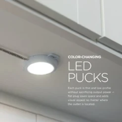 UltraPro Color-Changing LED Pucks, 3pk
