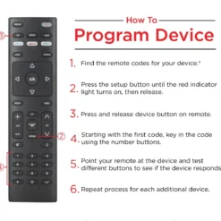 UltraPro 3-Device Universal Vizio Replacement Remote, Black