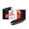 UltraPro 25ft. 3-Outlet Grounded Extension Cord, 2 Pack, Black