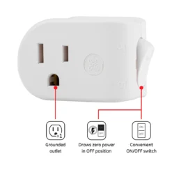 UltraPro Grounded ON/OFF Power Switch White, 4pk