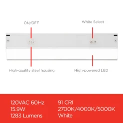 UltraPro 36in. Direct Wire LED Light Fixture with White Select