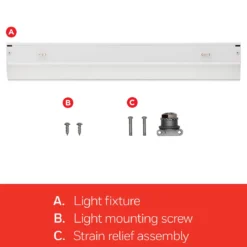 UltraPro 18in. Direct Wire LED Light Fixture, White
