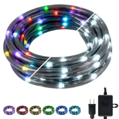 UltraPro Indoor/Outdoor LED Rope Light, 50ft., Color-Changing, Black