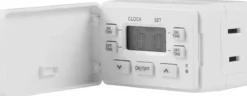 UltraPro Indoor Plug-In 1-Outlet Digital Timer with Cloth Door, White