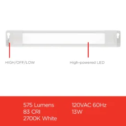 UltraPro 18in. Linkable Plug-In LED Light Fixture, White