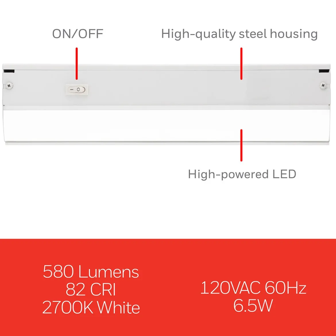 UltraPro 24in. On/Off Direct Wire LED Light Fixture