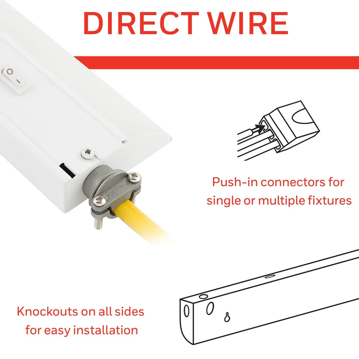 UltraPro 24in. On/Off Direct Wire LED Light Fixture