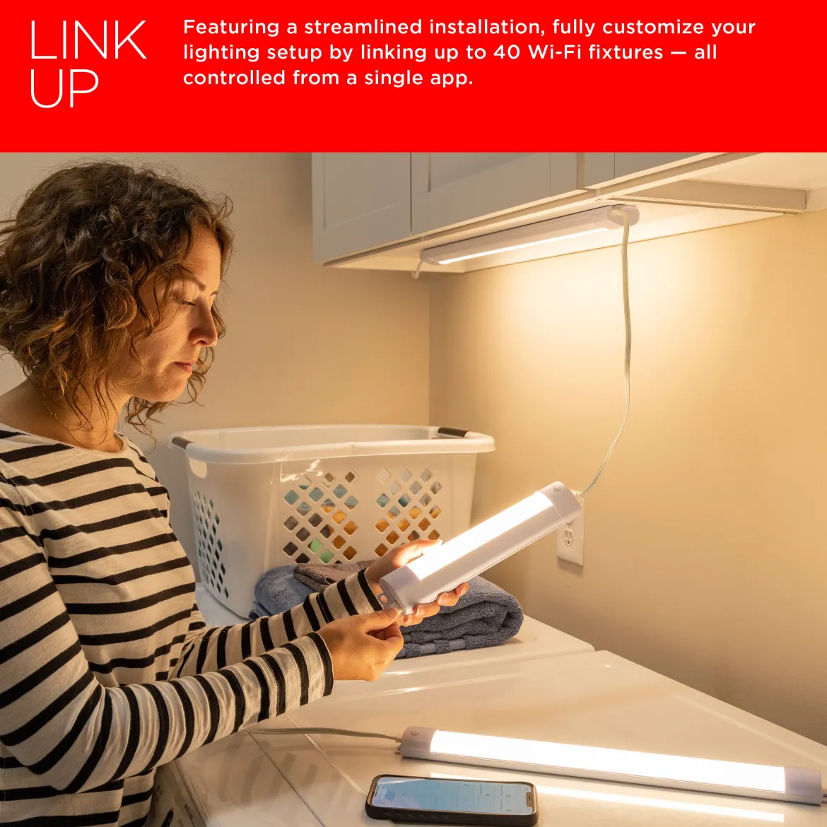 UltraPro LED Wi-Fi Smart Light Fixture, 18in.