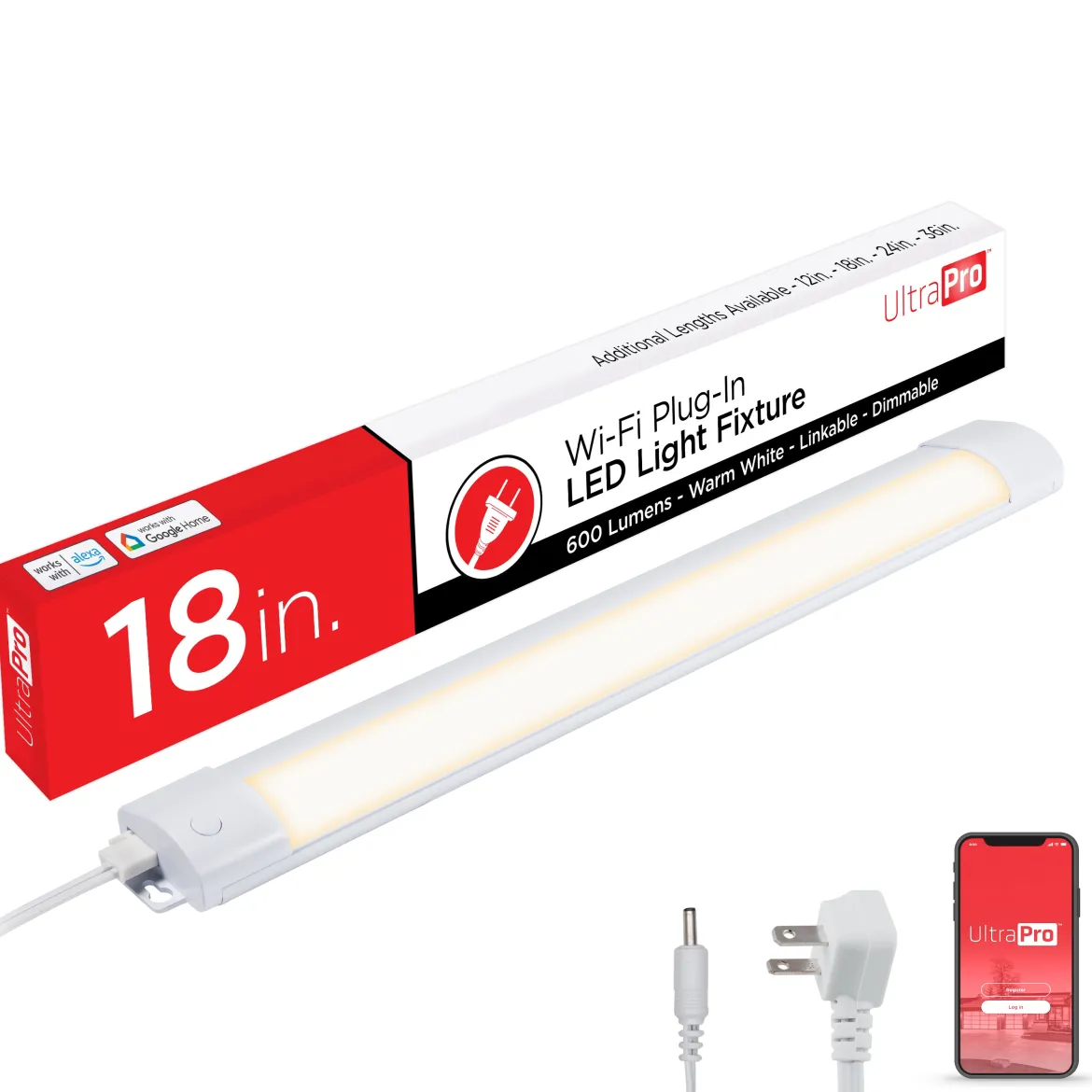 UltraPro LED Wi-Fi Smart Light Fixture, 18in.