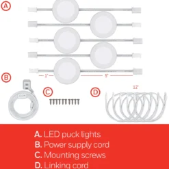 UltraPro Linkable Recess Mounted Pucks, 5pk