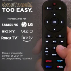 UltraPro OneTouch Streaming Replacement Remote for Smart TVs, Backlit