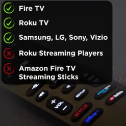 UltraPro OneTouch Streaming Replacement Remote for Smart TVs, Backlit