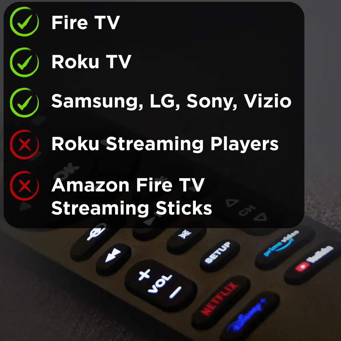 UltraPro OneTouch Streaming Replacement Remote for Smart TVs, Backlit