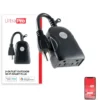 UltraPro Outdoor Plug-In 2-Outlet WiFi Smart Switch, Black