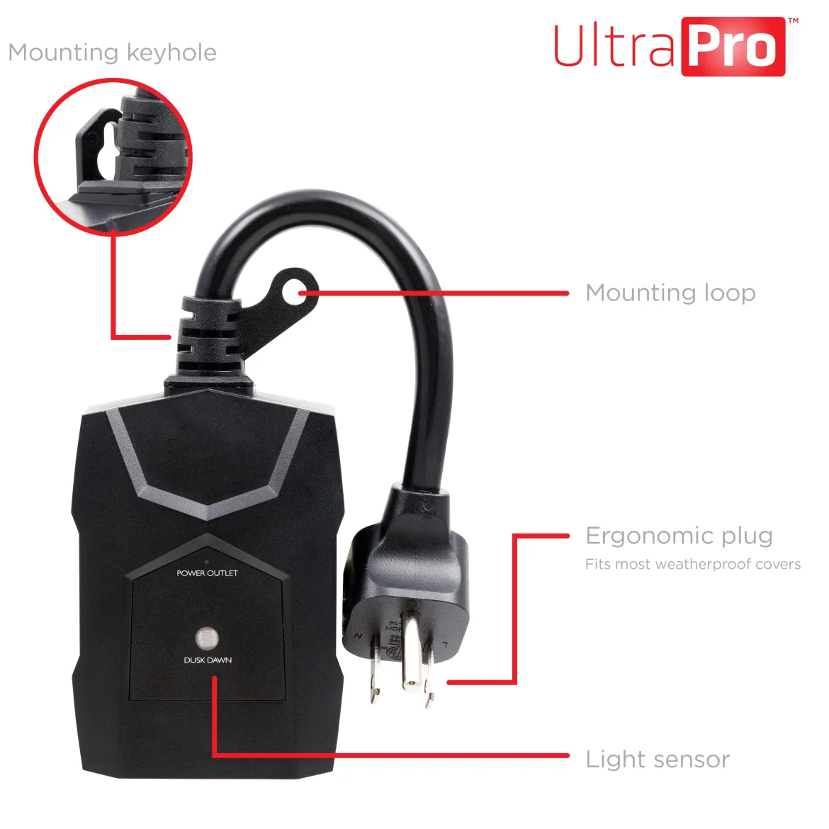 UltraPro 1-Outlet Outdoor Dusk-to-Dawn Timer
