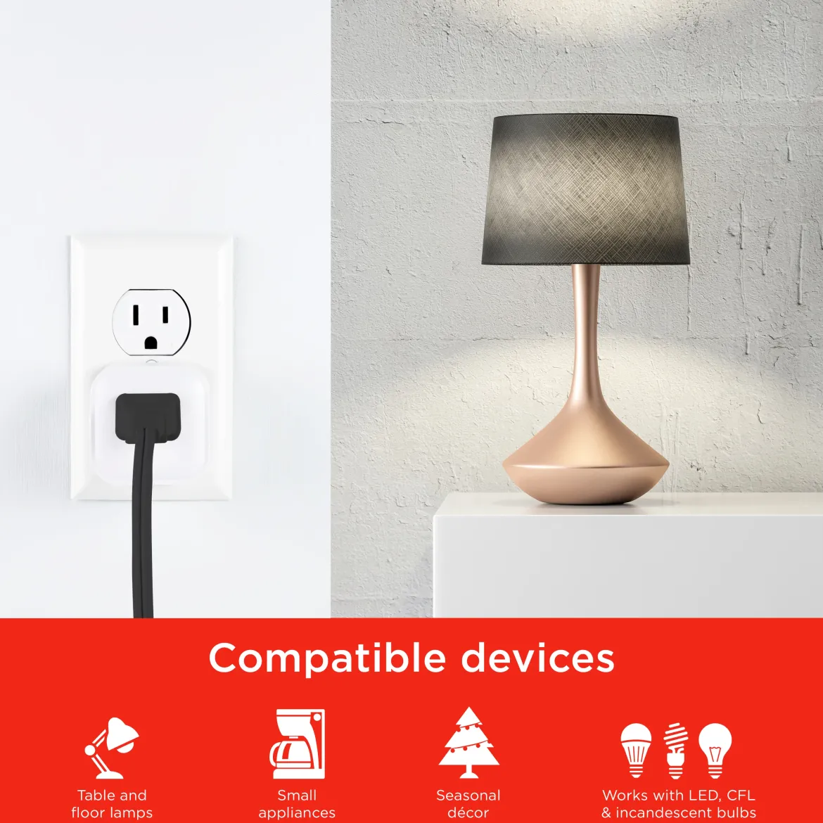 UltraPro Plug-In Mini WiFi Smart Switch, 2 Pack, White
