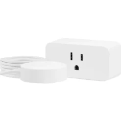 UltraPro Plug-In 1-Outlet WiFi Smart Plug with Push Button, White