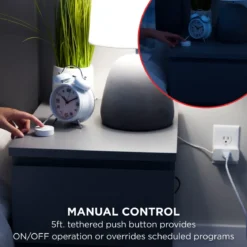 UltraPro Plug-In 1-Outlet WiFi Smart Plug with Push Button, White