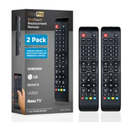 UltraPro Replacement Remote Control, One Touch Classic, 2 Pack, Black