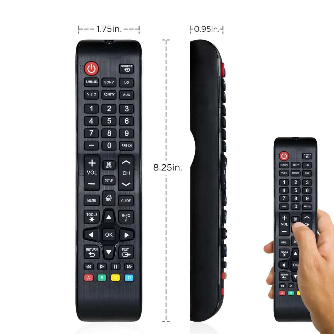UltraPro Replacement Remote Control, One Touch Classic, 2 Pack, Black