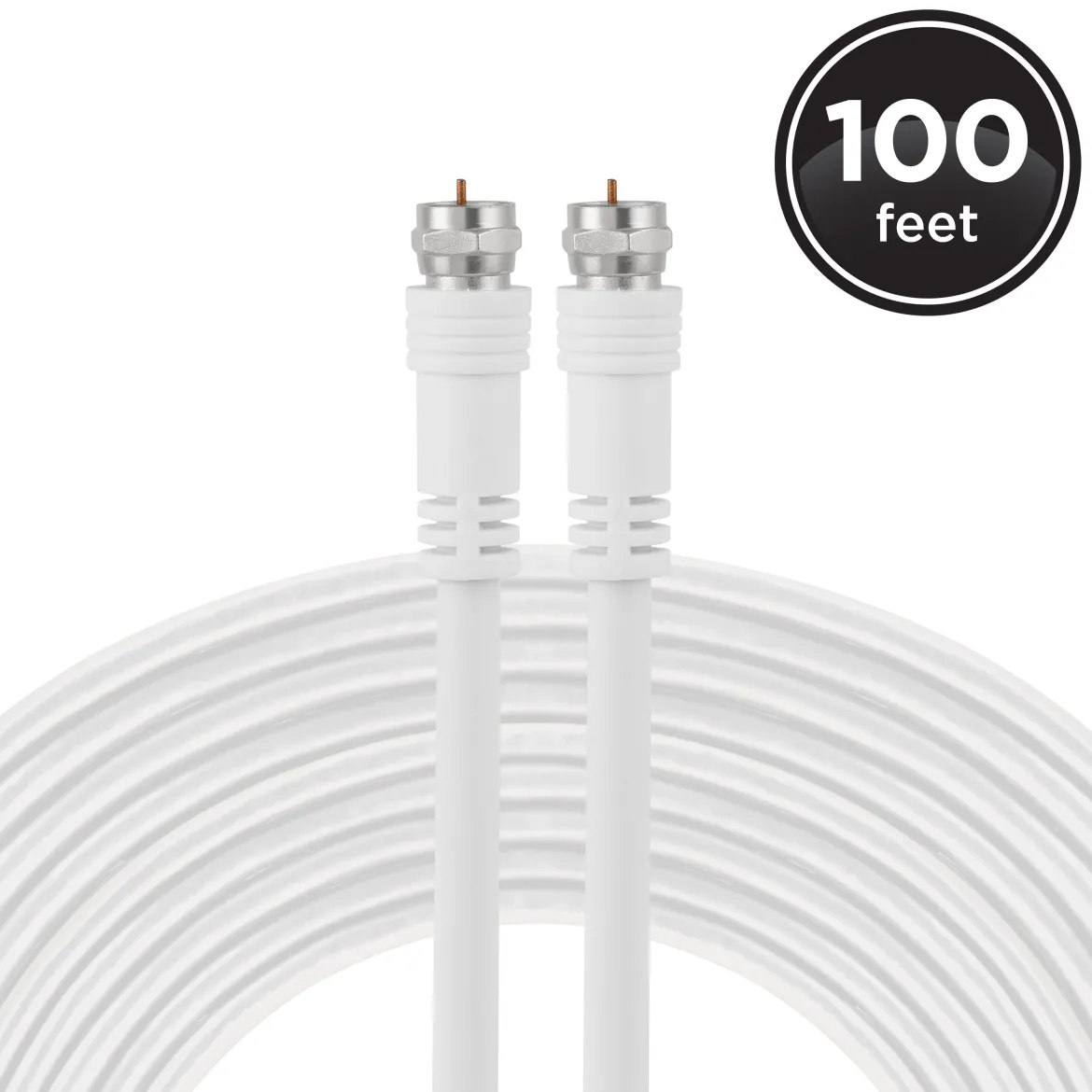 UltraPro RG6 Coax Cable, 3ft., White, 16 Pack
