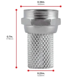 UltraPro RG6 Twist-On F Connector, 4 Pack