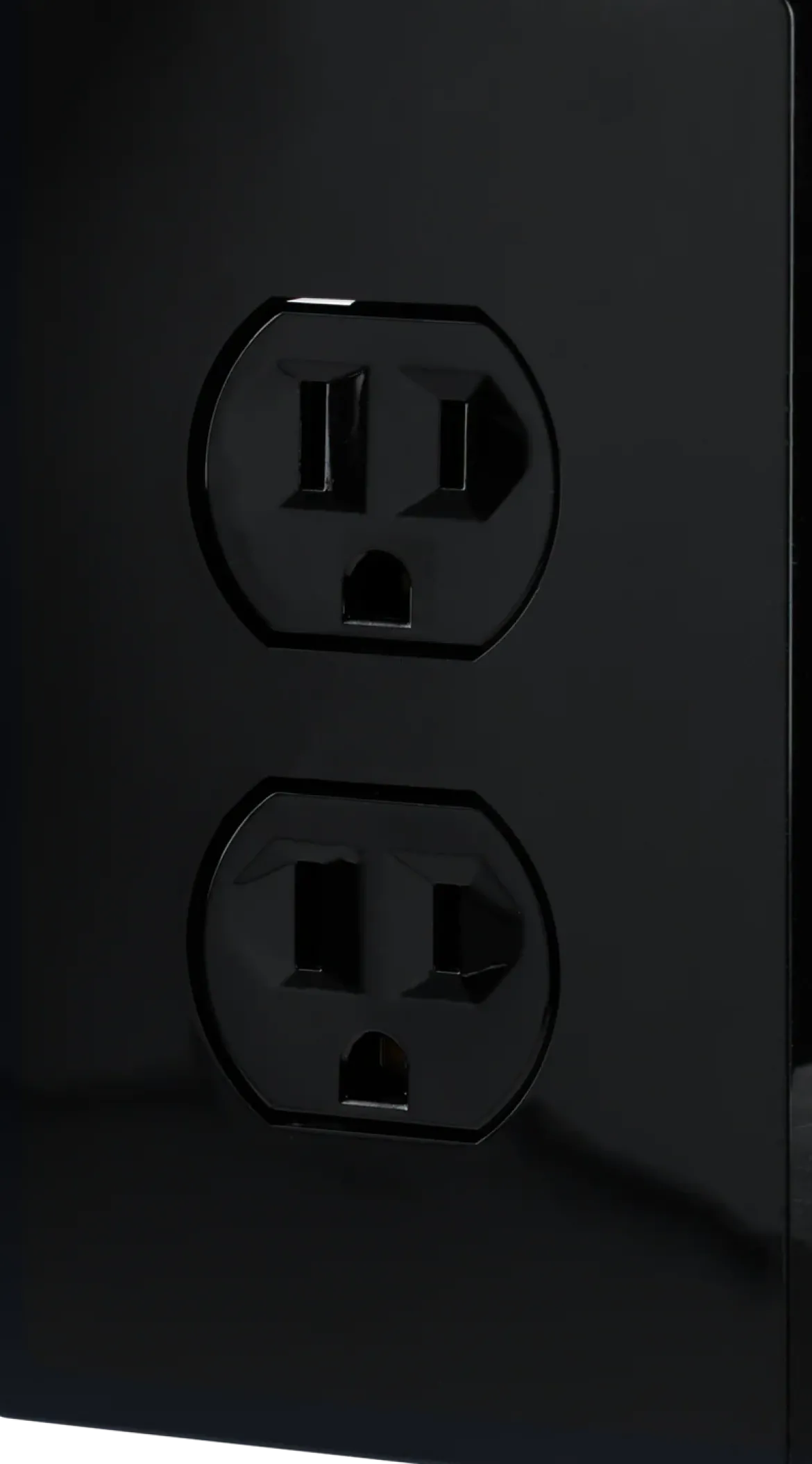 UltraPro Screwless Duplex Receptacle Wallplate, Black