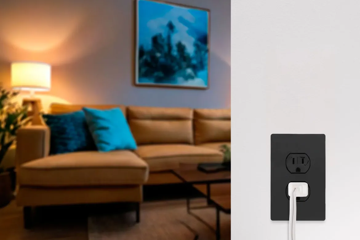 UltraPro Screwless Duplex Receptacle Wallplate, Black