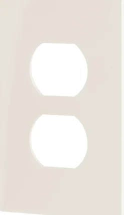 UltraPro Screwless Duplex Receptacle Wallplate, Light Almond