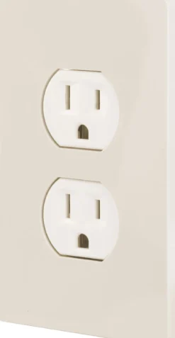 UltraPro Screwless Duplex Receptacle Wallplate, Light Almond