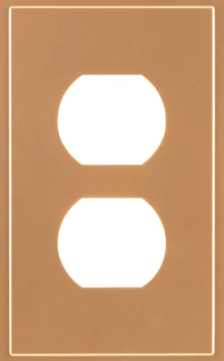 UltraPro Screwless Duplex Receptacle Wallplate, Brushed Bronze