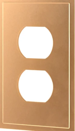 UltraPro Screwless Duplex Receptacle Wallplate, Brushed Bronze