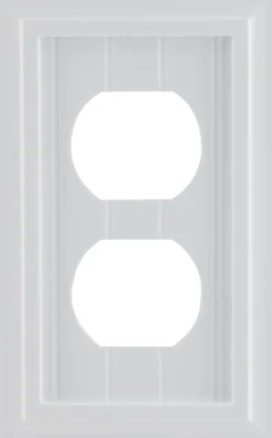 UltraPro Screwless Duplex Receptacle Wallplate, White Coastal