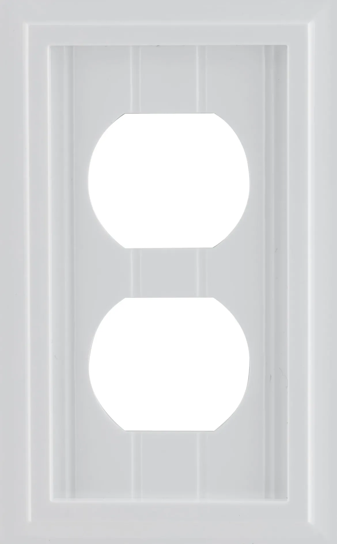 UltraPro Screwless Duplex Receptacle Wallplate, White Coastal