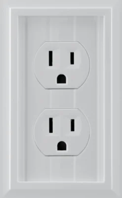 UltraPro Screwless Duplex Receptacle Wallplate, White Coastal