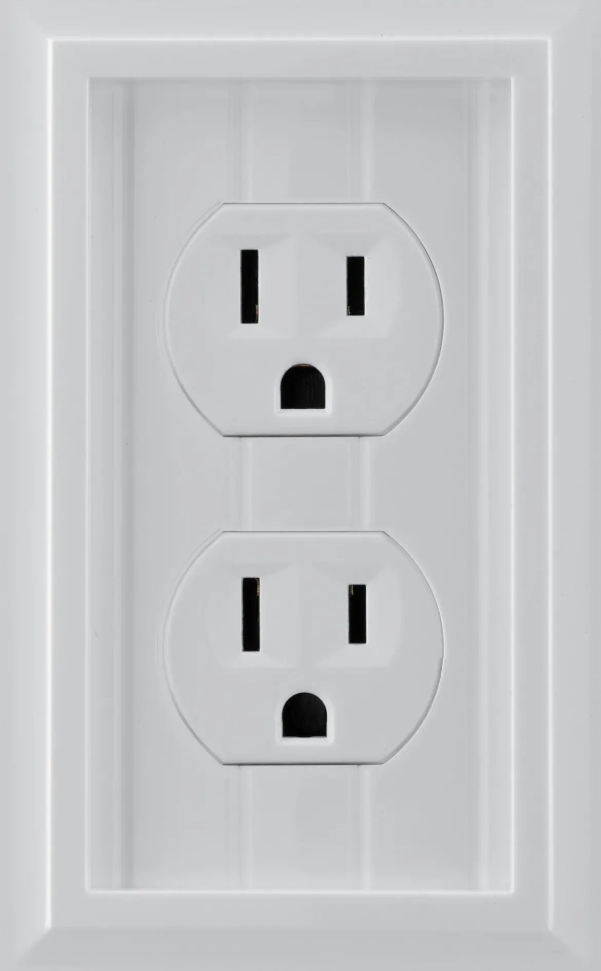 UltraPro Screwless Duplex Receptacle Wallplate, White Coastal