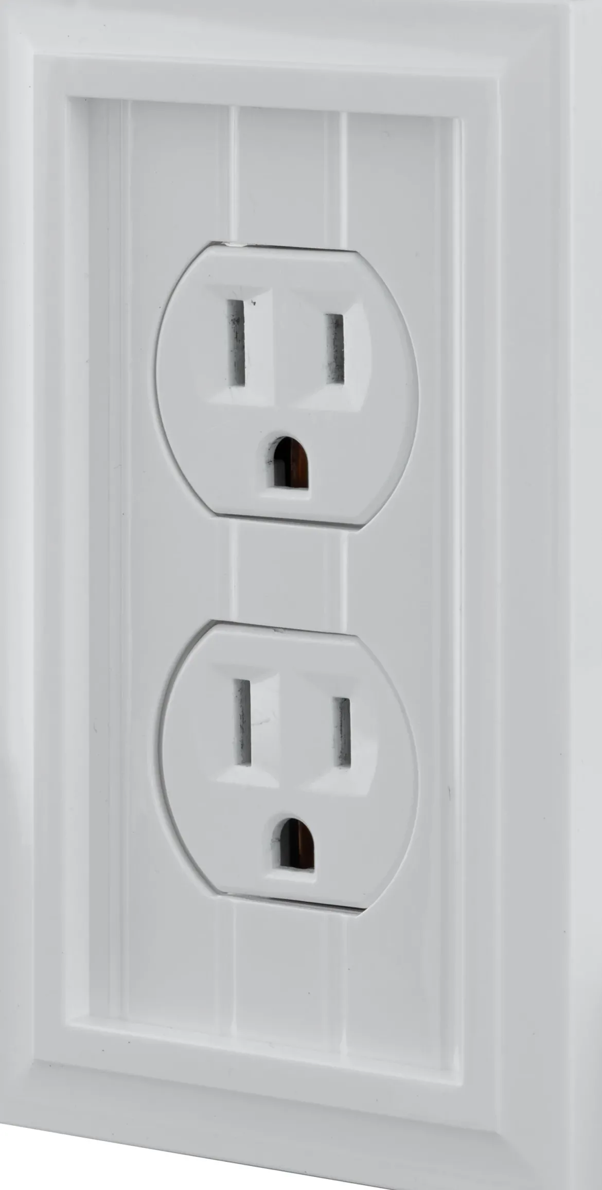 UltraPro Screwless Duplex Receptacle Wallplate, White Coastal
