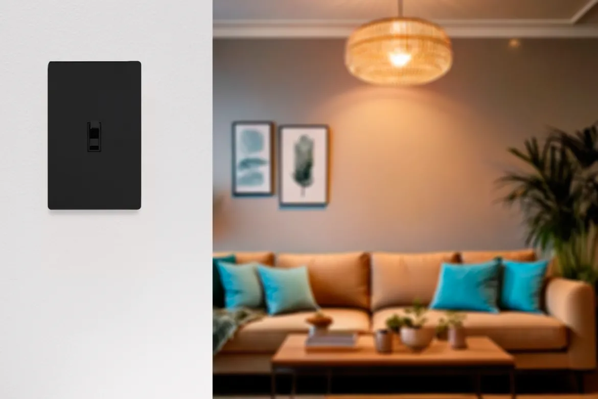 UltraPro Screwless Toggle Switch Wallplate, Black