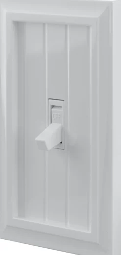 UltraPro Screwless Toggle Switch Wallplate, White Coastal