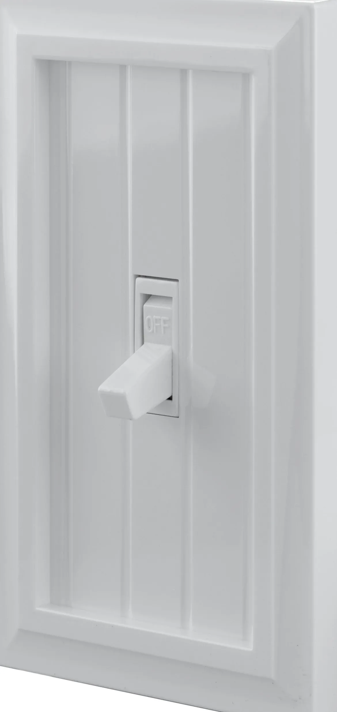 UltraPro Screwless Toggle Switch Wallplate, White Coastal