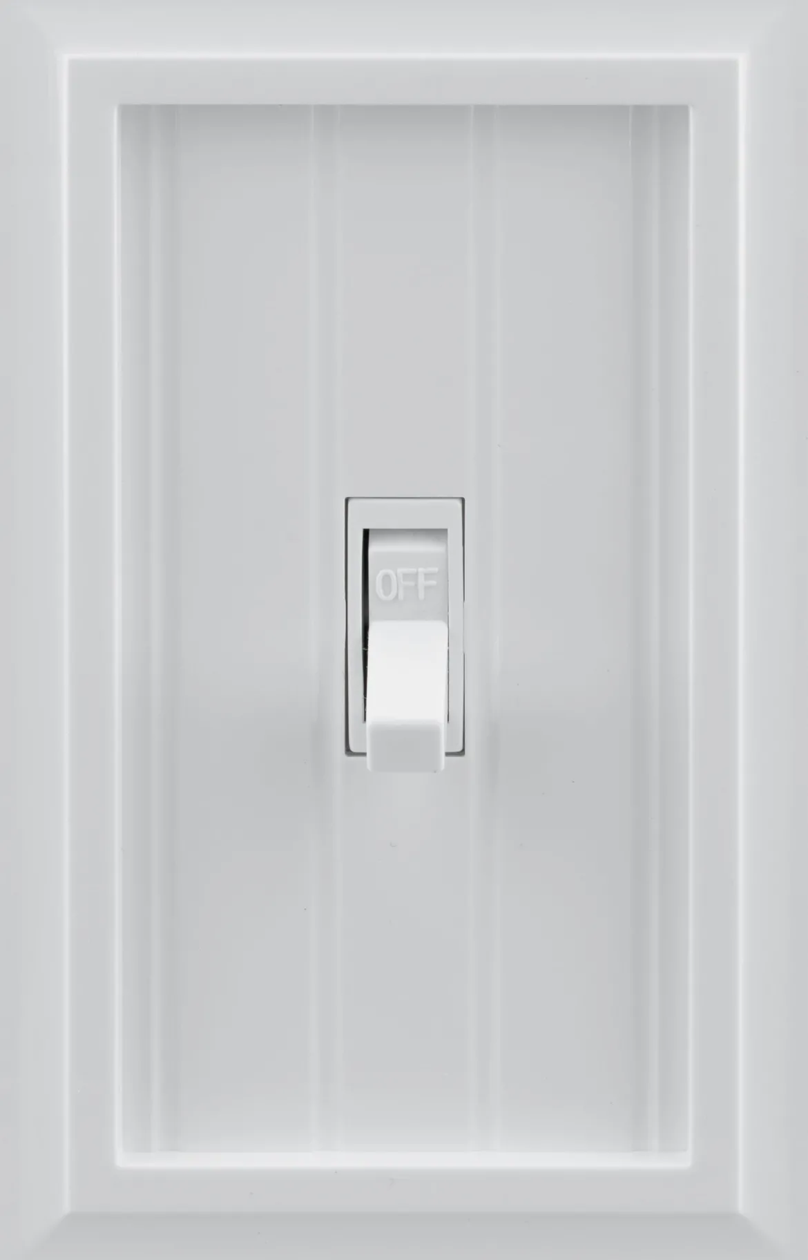 UltraPro Screwless Toggle Switch Wallplate, White Coastal