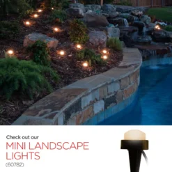 UltraPro Warm White LED Landscape Lights, 6 Pucks, 50 ft. Black Cord