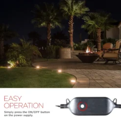 UltraPro Warm White LED Landscape Lights, 6 Pucks, 50 ft. Black Cord