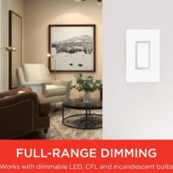 UltraPro WiFi In-Wall Smart Dimmer With QuickFit™ And SimpleWire™, 2 Pack, White
