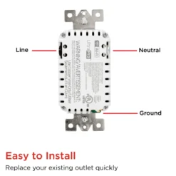 UltraPro Wi-Fi In-Wall Smart Outlet, White