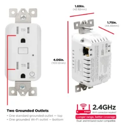 UltraPro Wi-Fi In-Wall Smart Receptacle, 4 pack