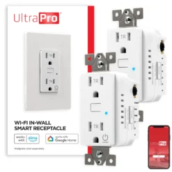 UltraPro Wi-Fi In-Wall Smart Receptacle, 2 pack