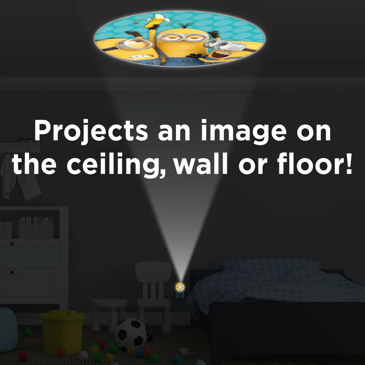 Universal Minions Projectables Light Sensing LED Night Light, Blue