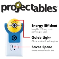 Universal Minions Projectables Light Sensing LED Night Light, Blue